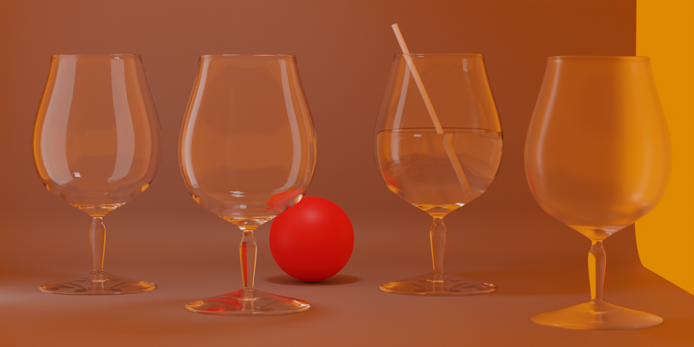 Nastavení shaderů a renderu základního skla pro Blender